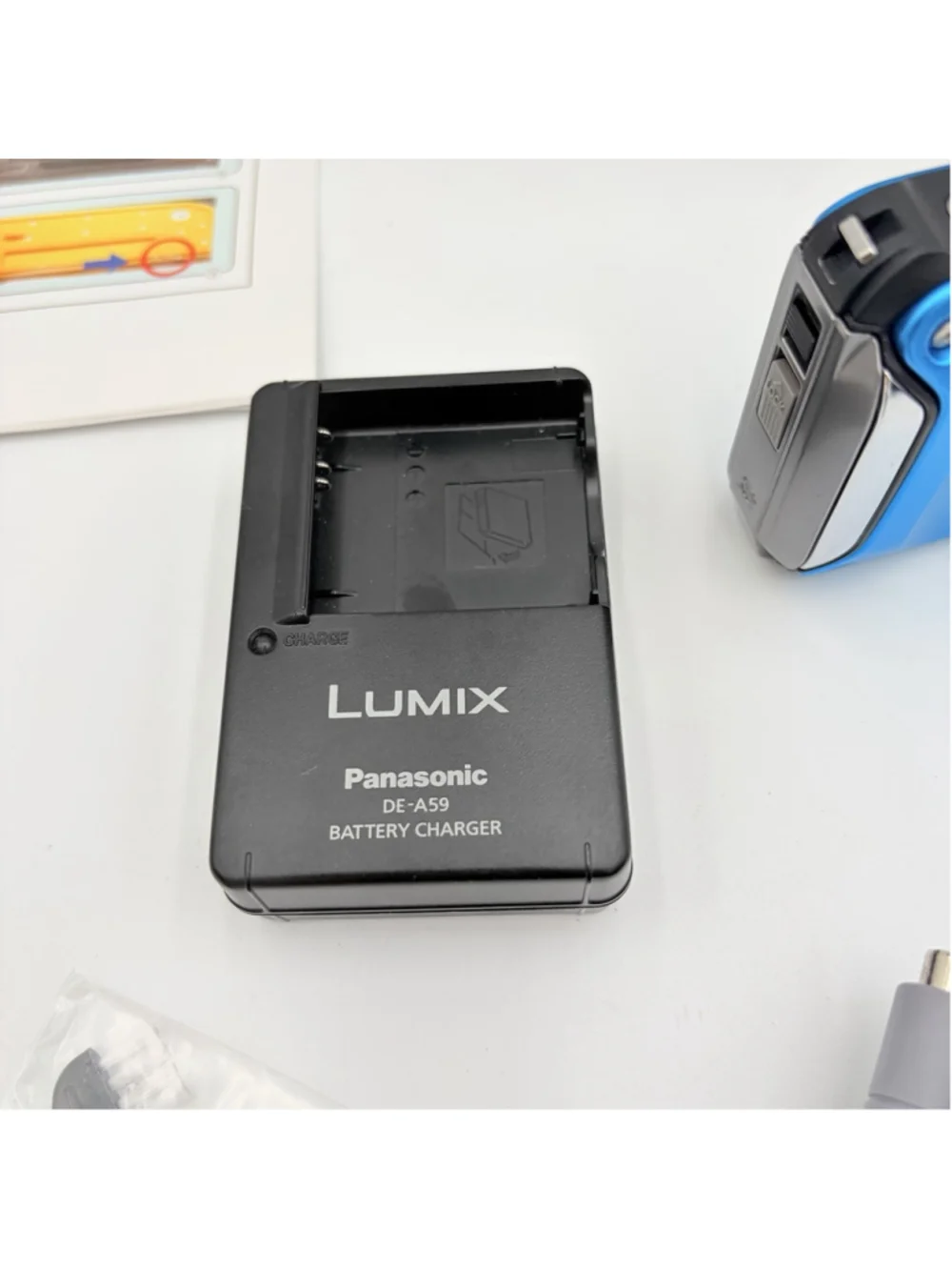 PANASONIC LUMIX DMC-TS3 Blue 12.1MP GPS Waterproof Camera Tested Bundle